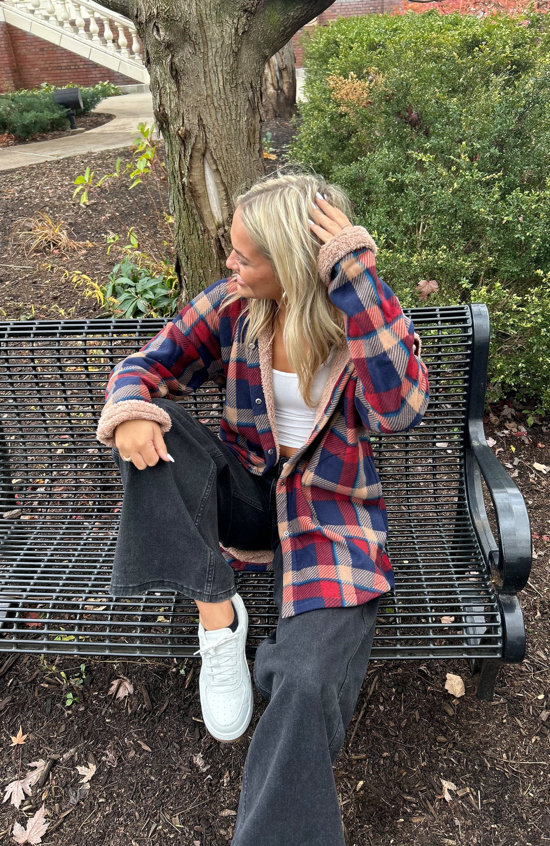 Retro Ruby Long Oversized Plush Hooded Jacket