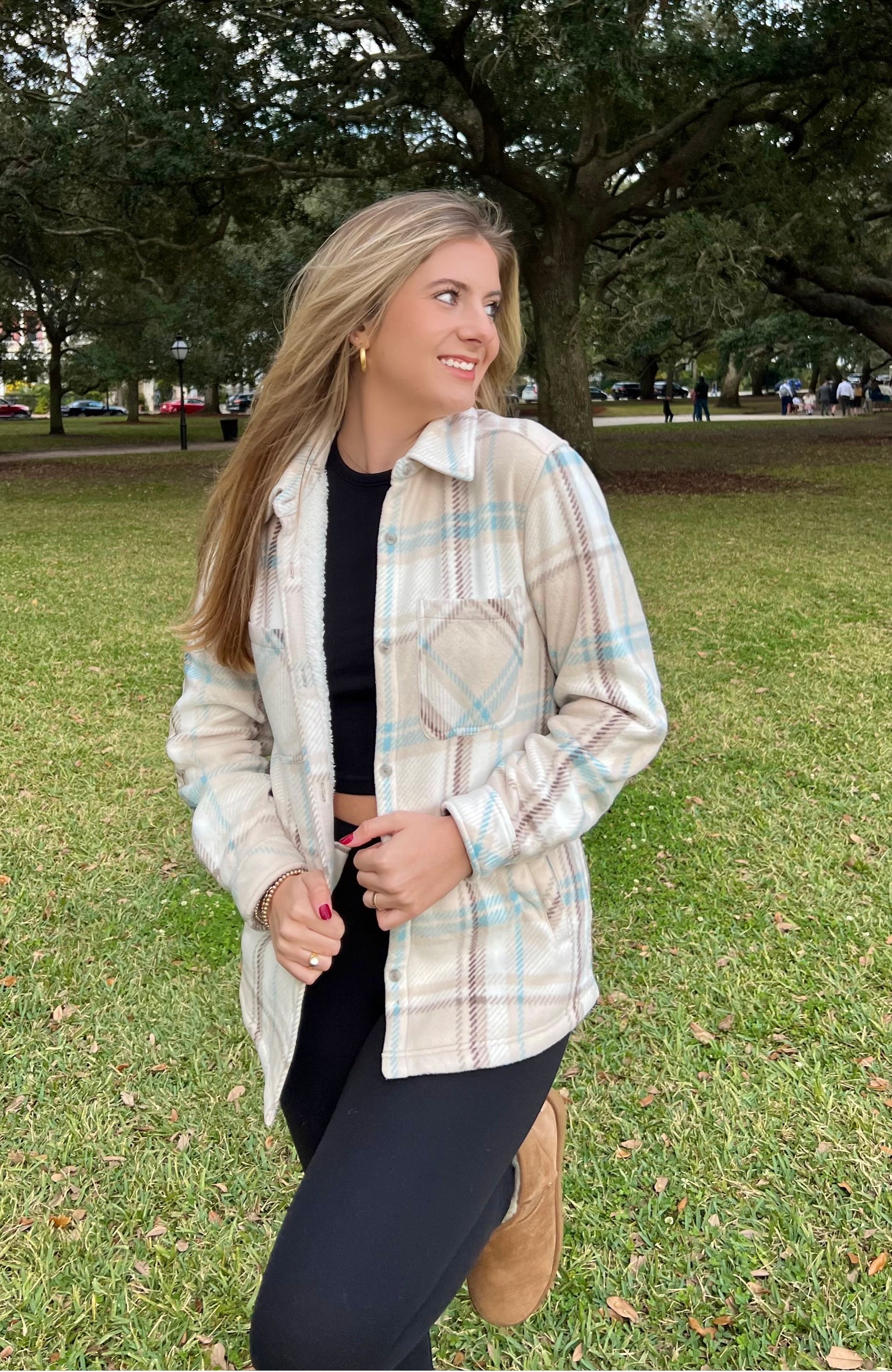 Blue Latte Polar Fleece Shirt Jacket