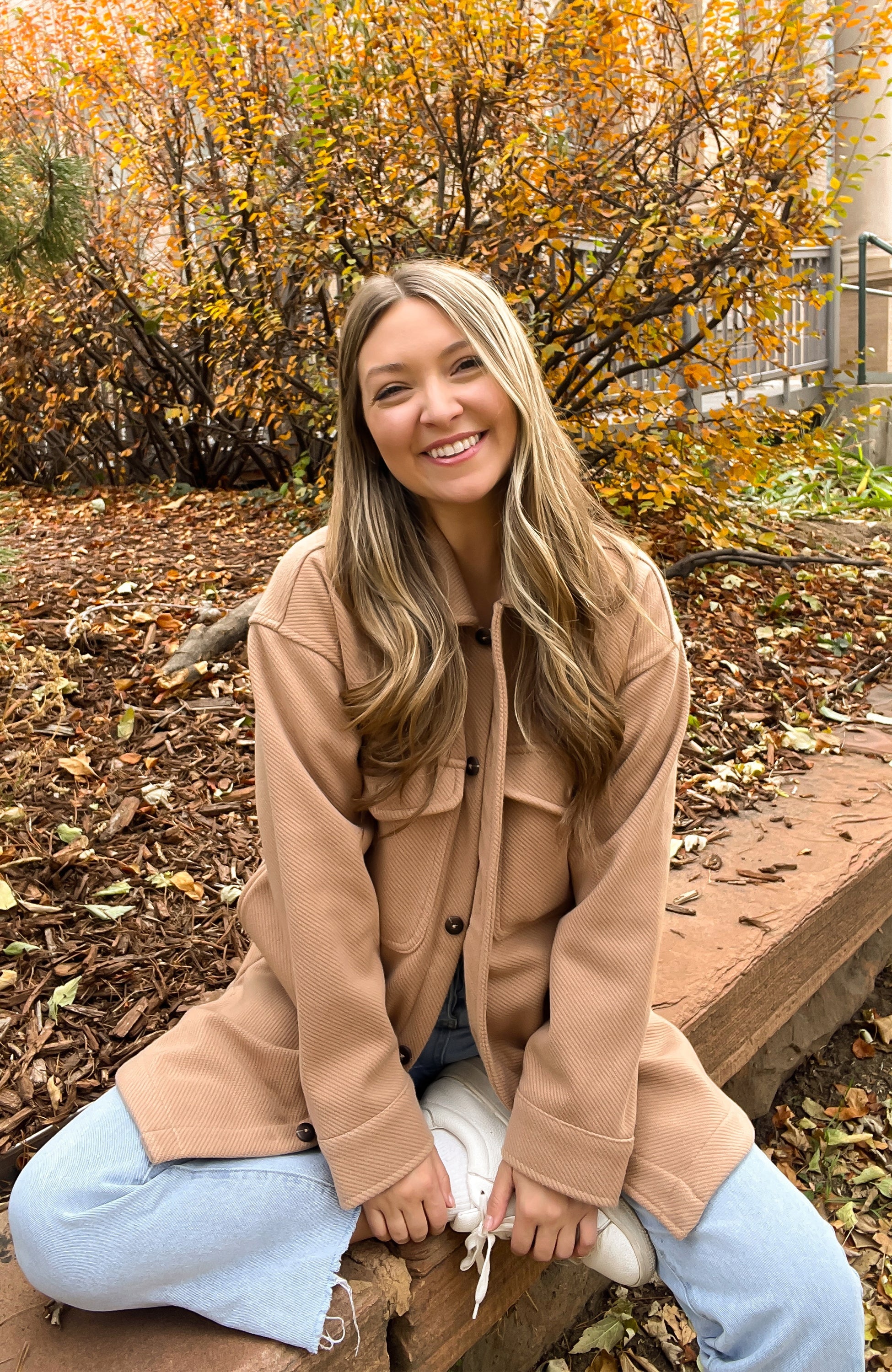 Hazelnut Oversized Twill Knit Shacket