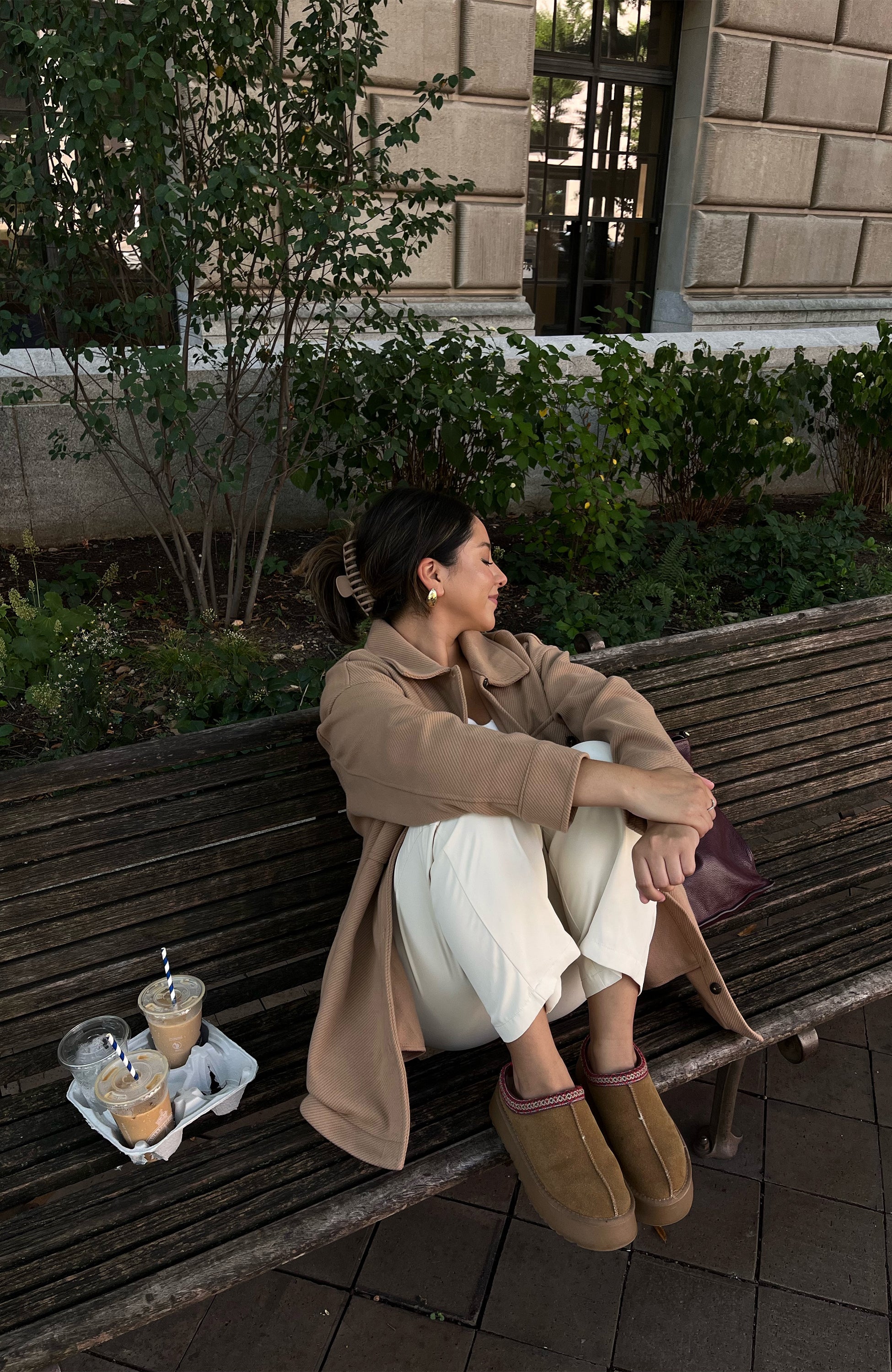 Hazelnut Oversized Twill Knit Shacket