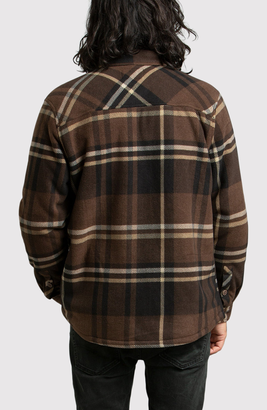 Brown Polar Fleece Shirt Jacket
