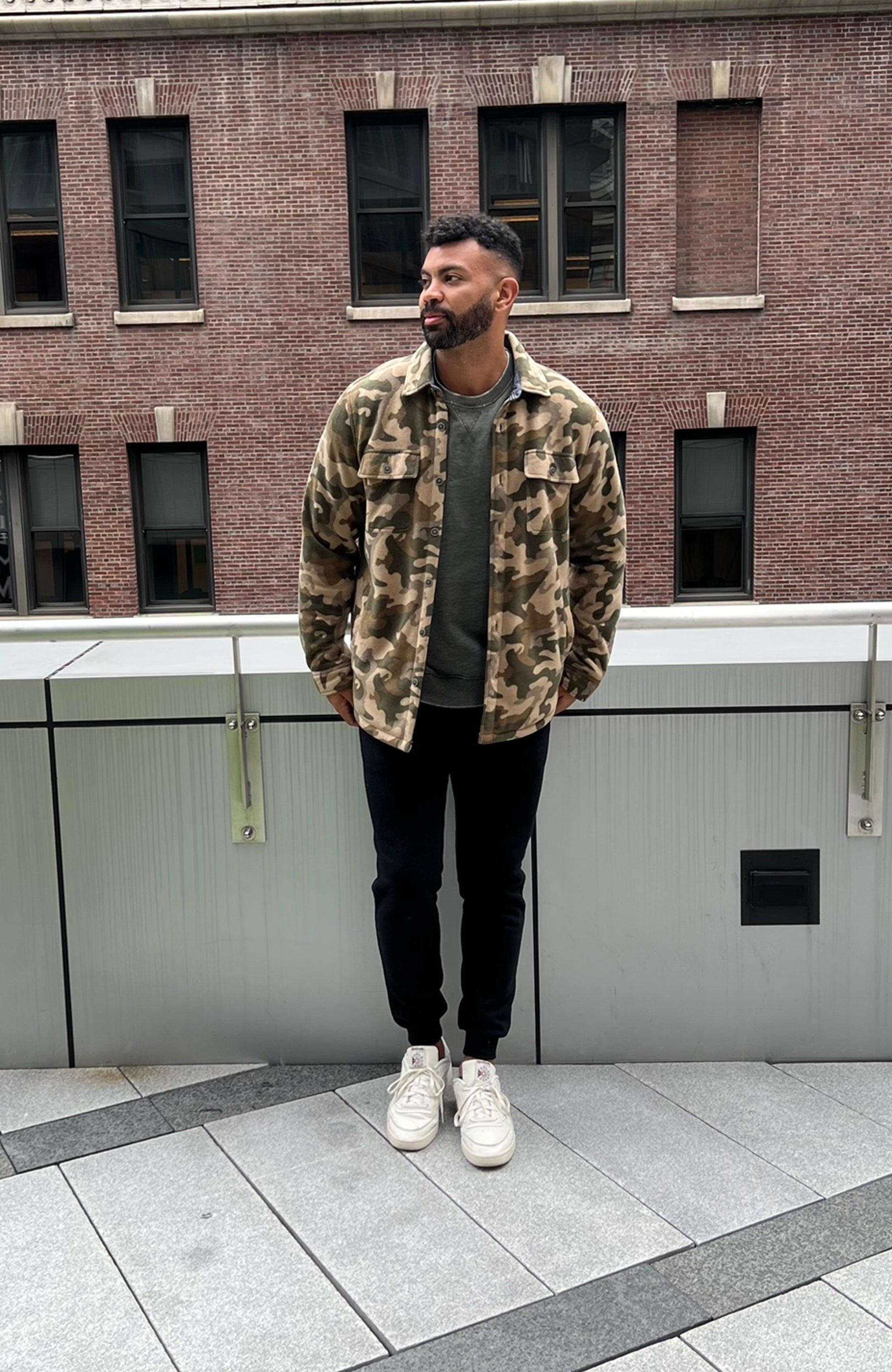 Army Green Polar Fleece Shirt Jacket