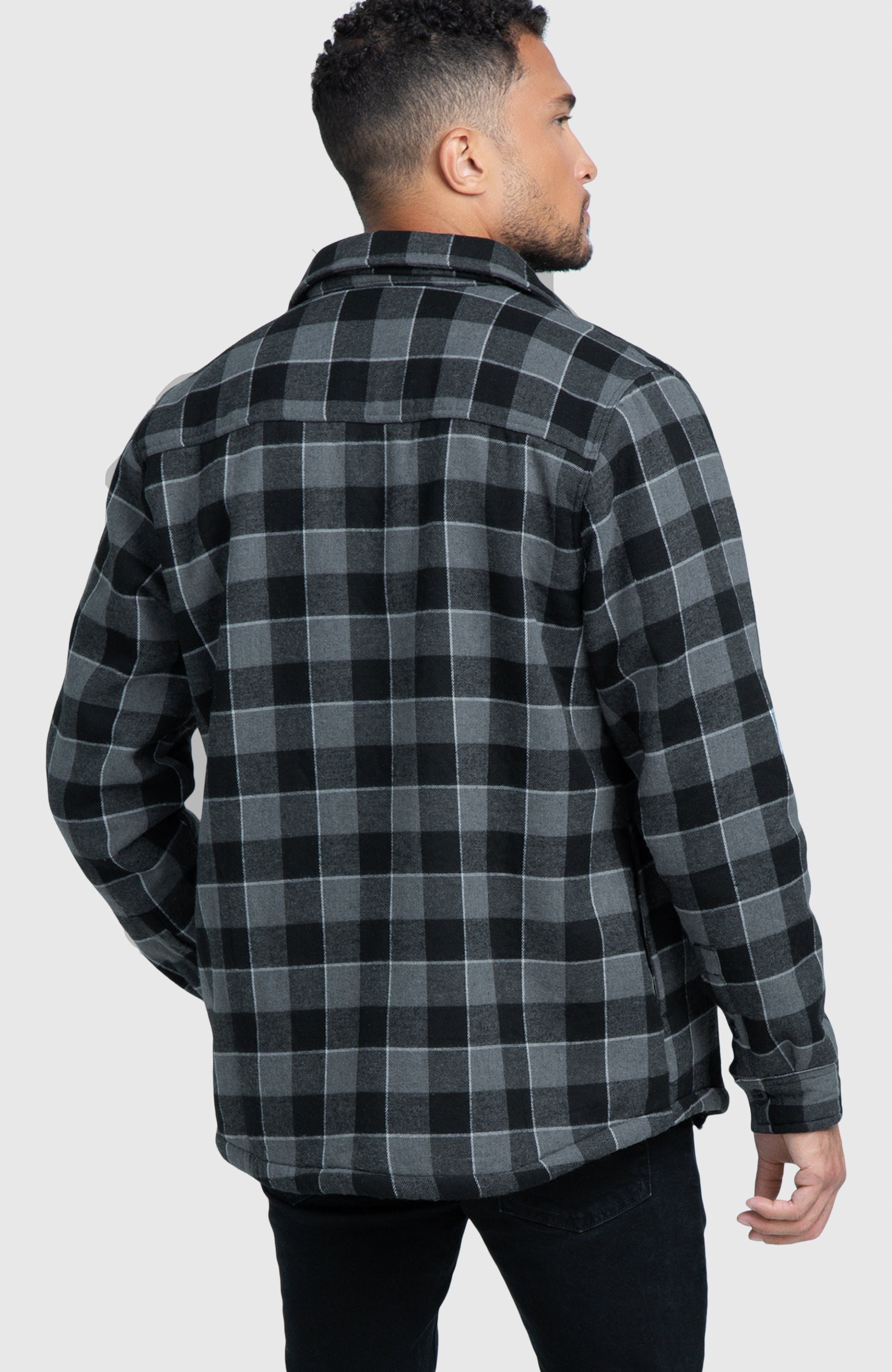 Grey Smoke Bonded Shacket