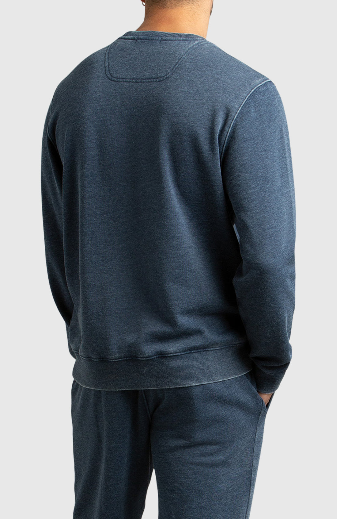 Navy Blue Fleece Crewneck Sweatshirt