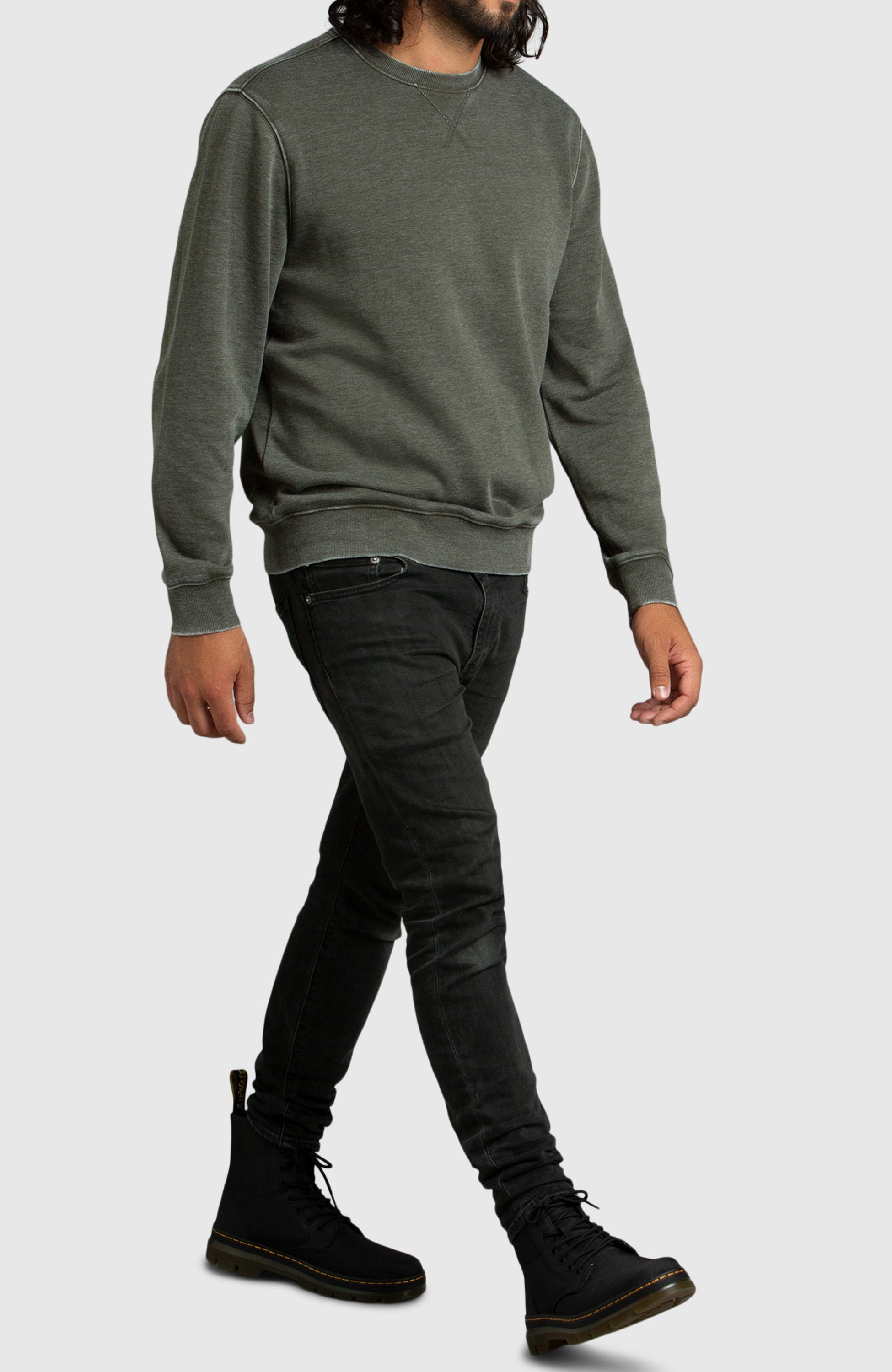 Green Fleece Crewneck Sweatshirt