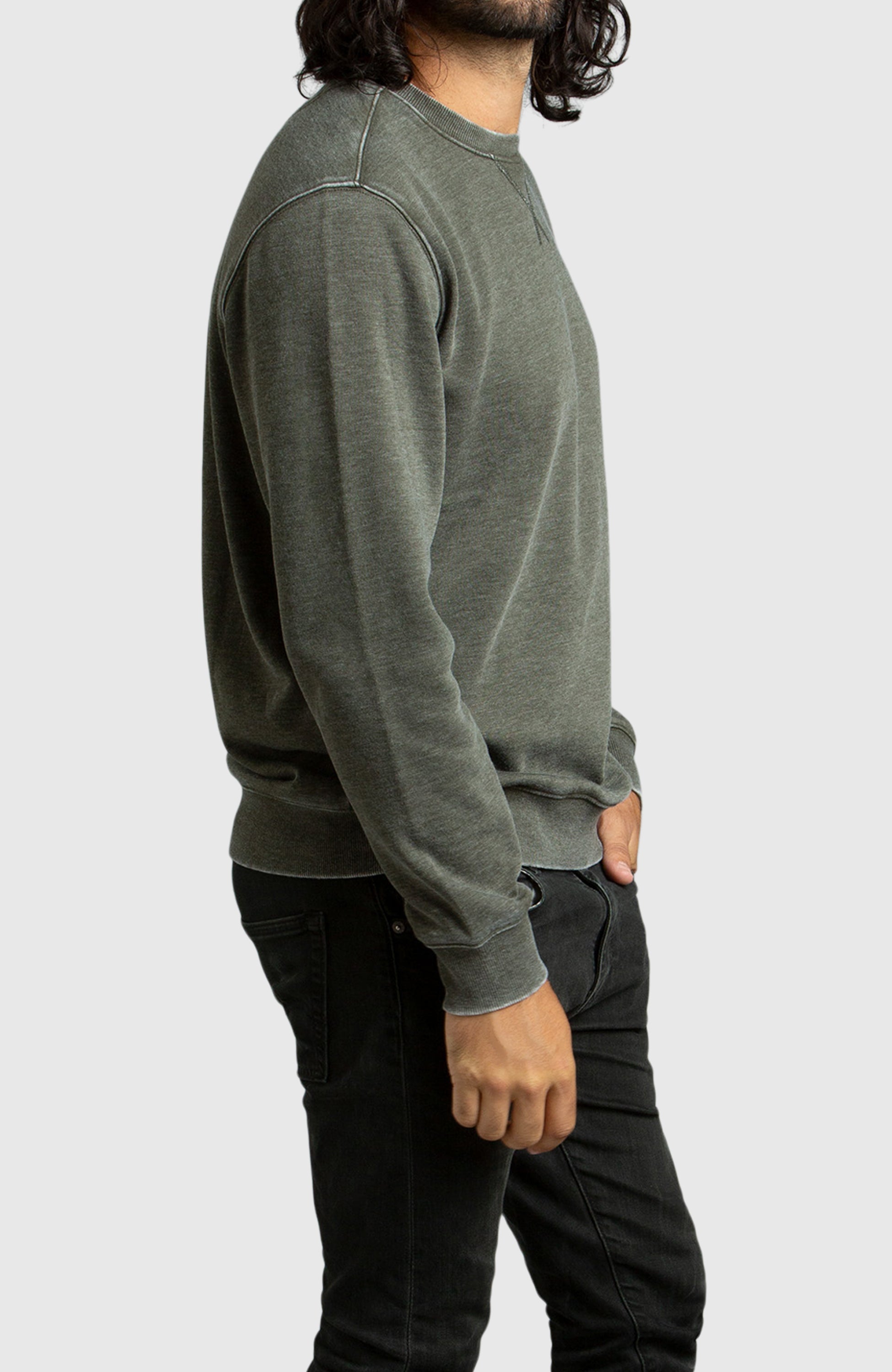 Green Fleece Crewneck Sweatshirt
