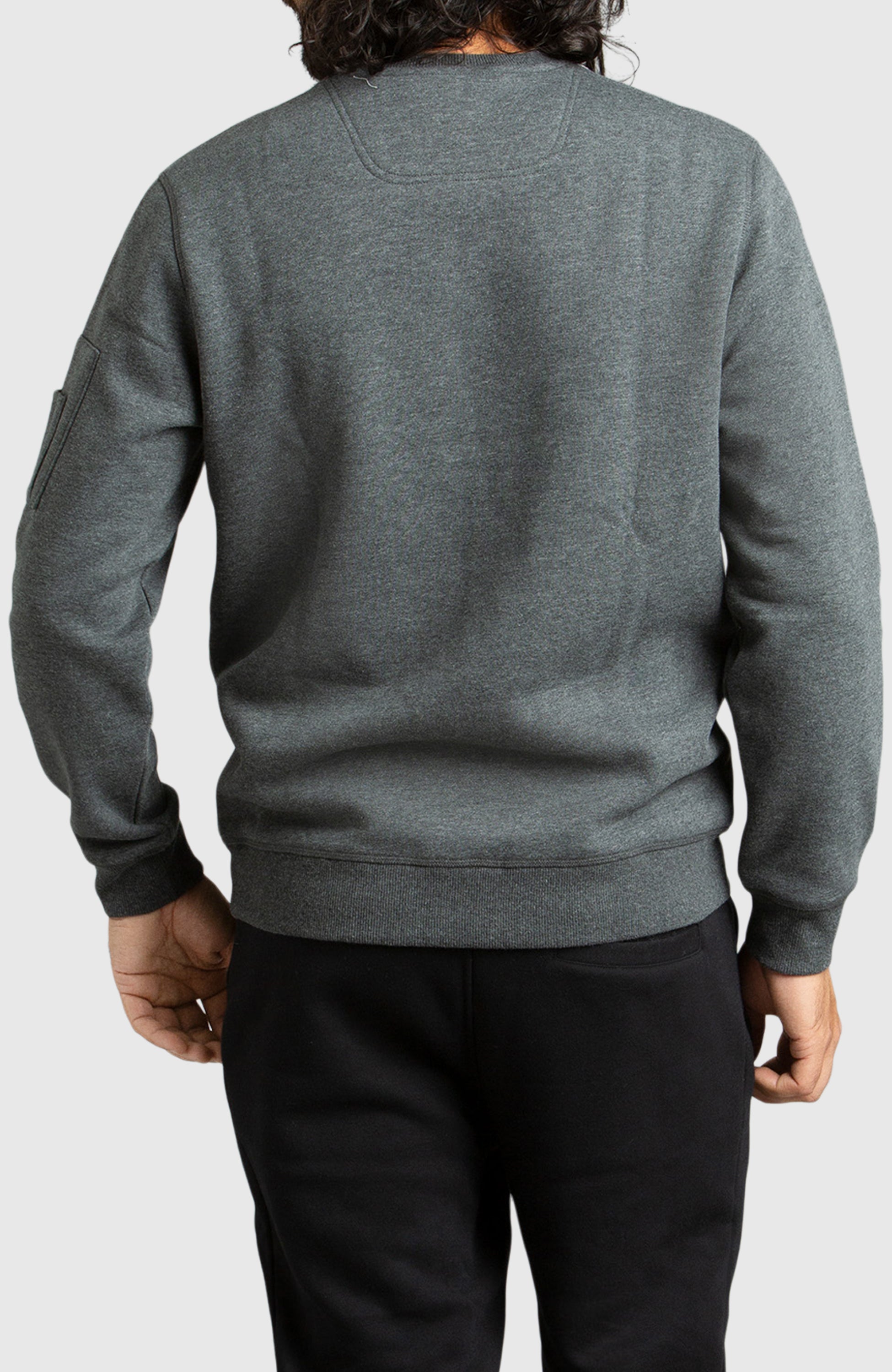 Dark Grey Fleece Crewneck Sweatshirt