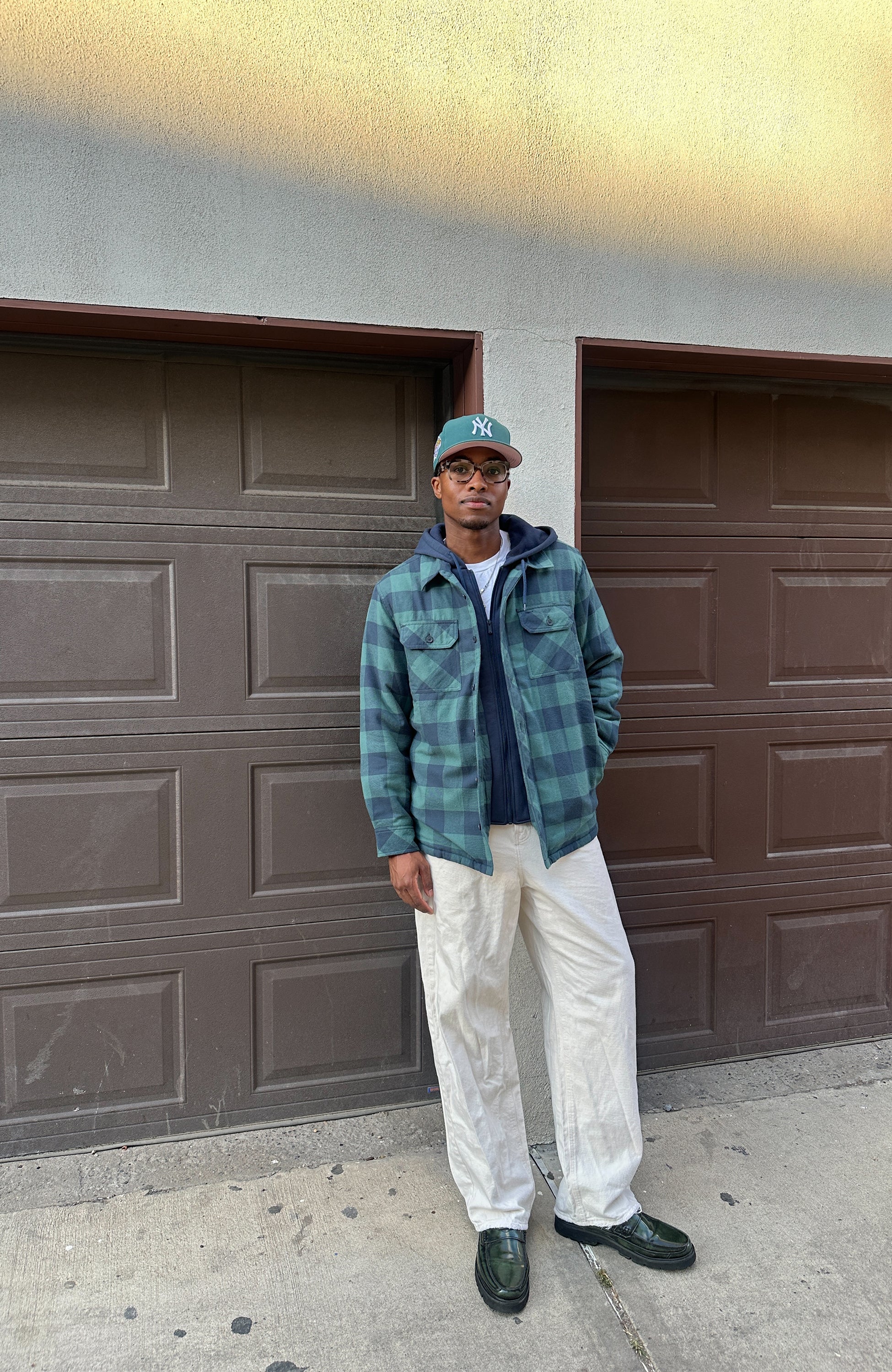 Sea Green Hooded Flannel Shirt Jacket
