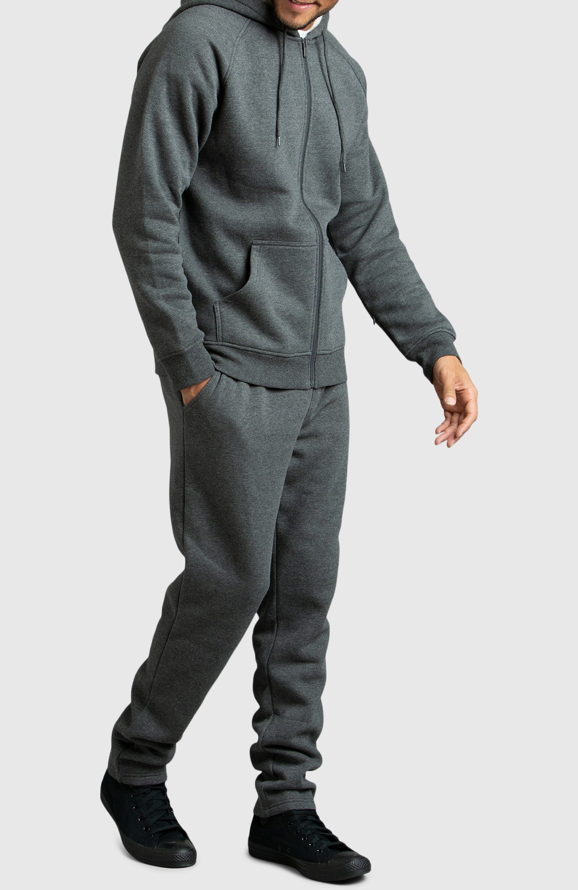 Grey Straight Leg Fleece Pant