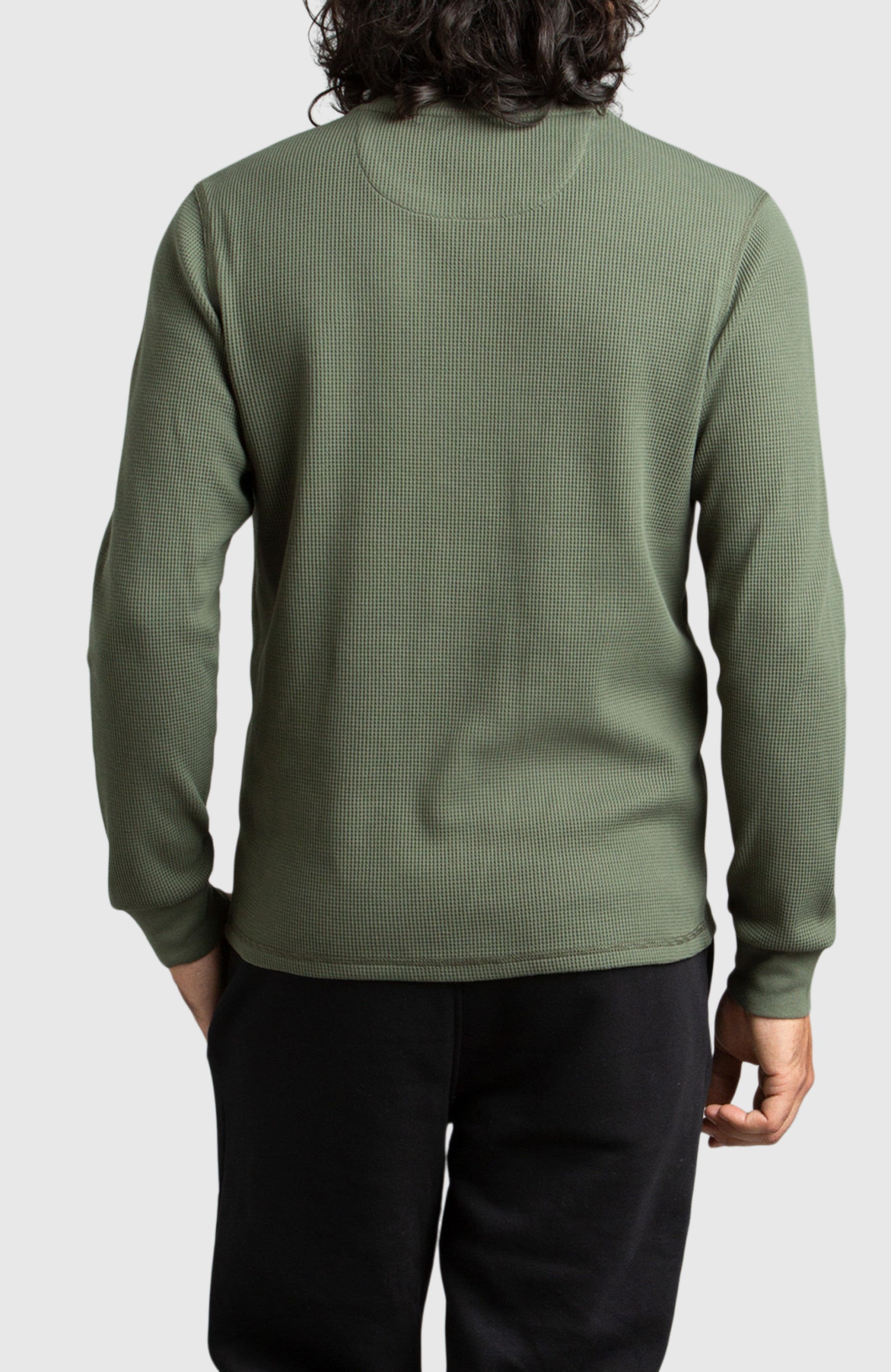Green Waffle Crewneck Sweater