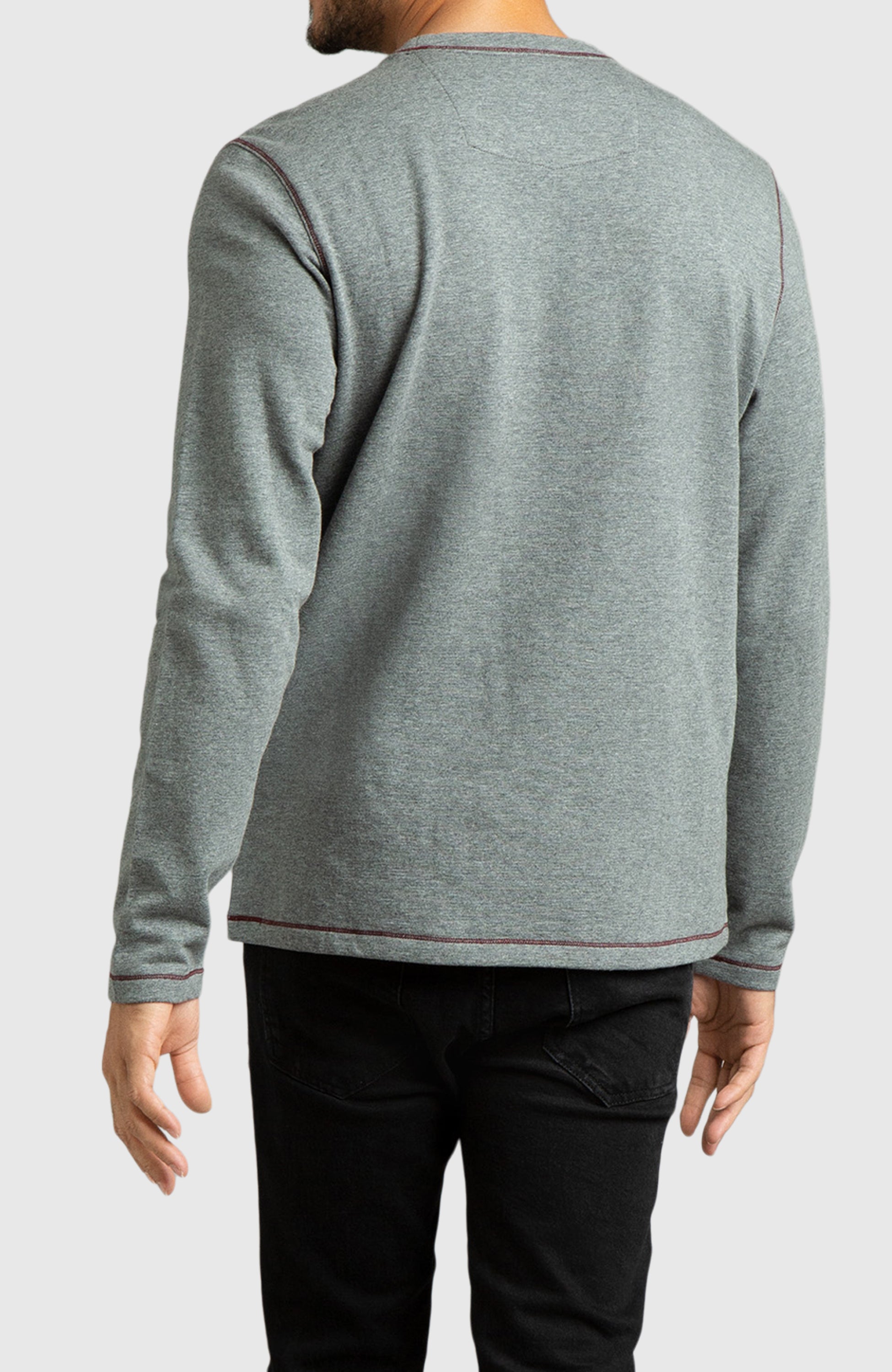 Heather Grey Double Knit Crewneck Sweatshirt