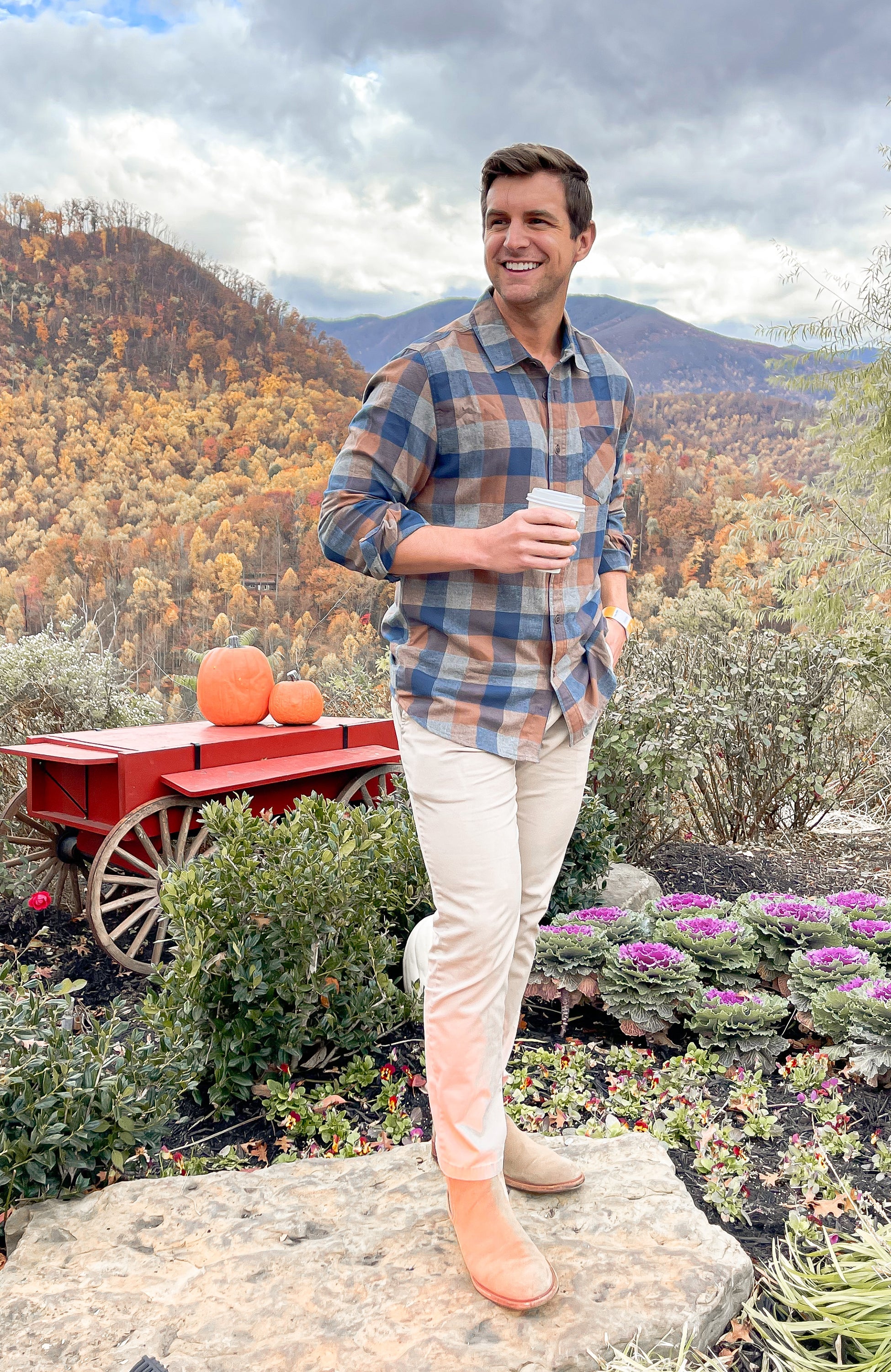 Blue Walnut Plaid Flannel Shirt