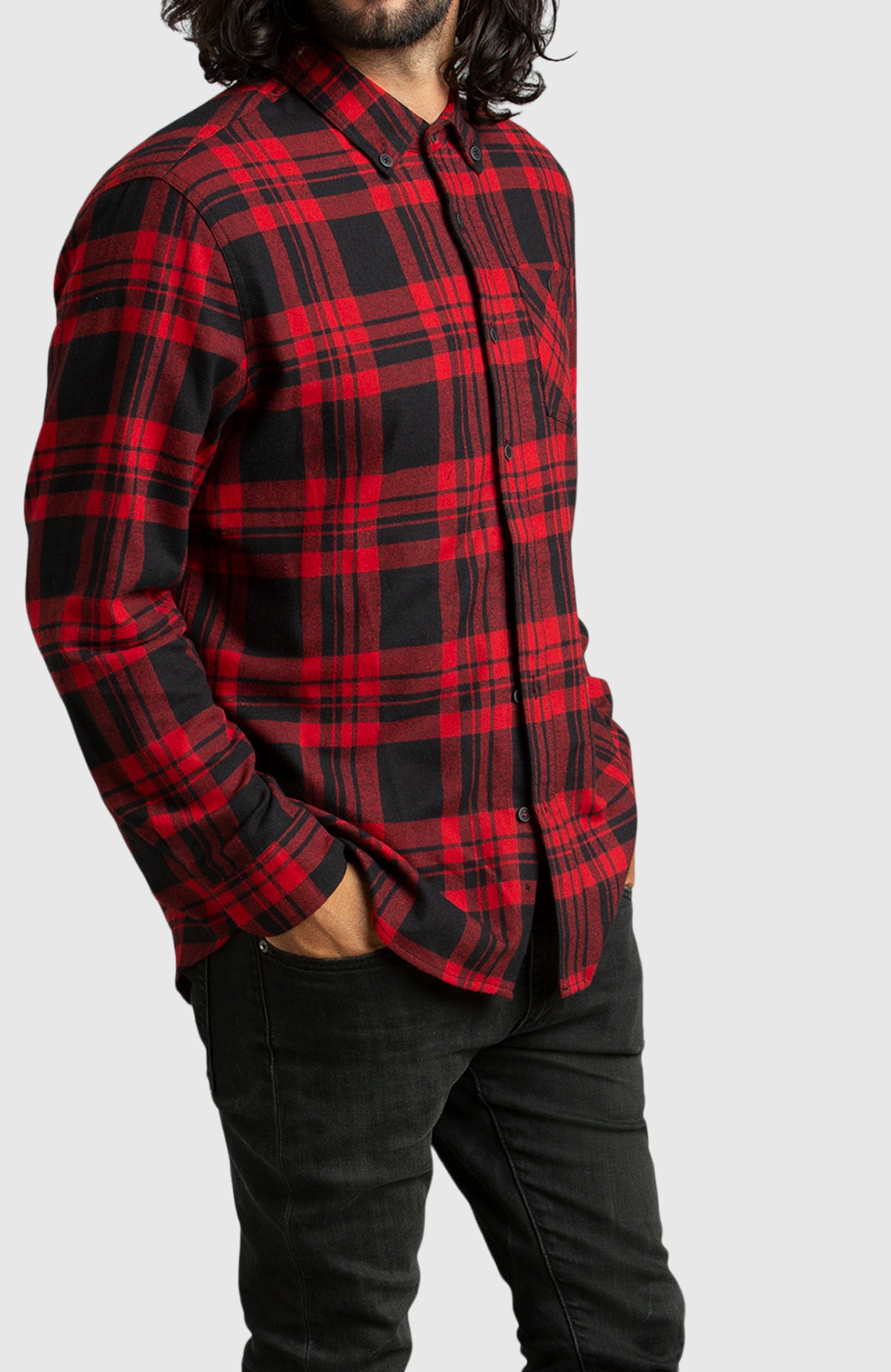 Red Buffalo Plaid Flannel Shirt