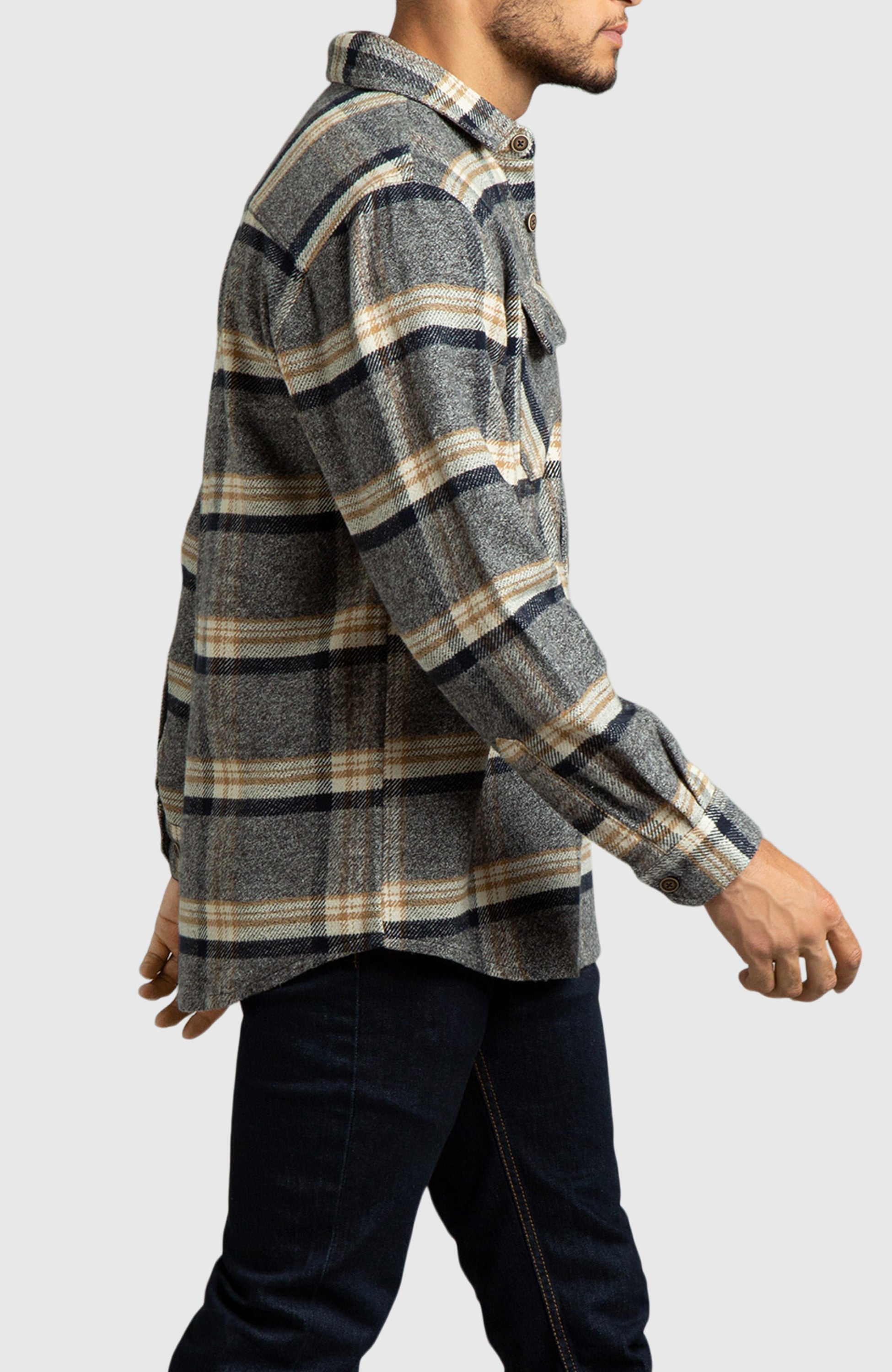 Maple Melange Plaid Overshirt