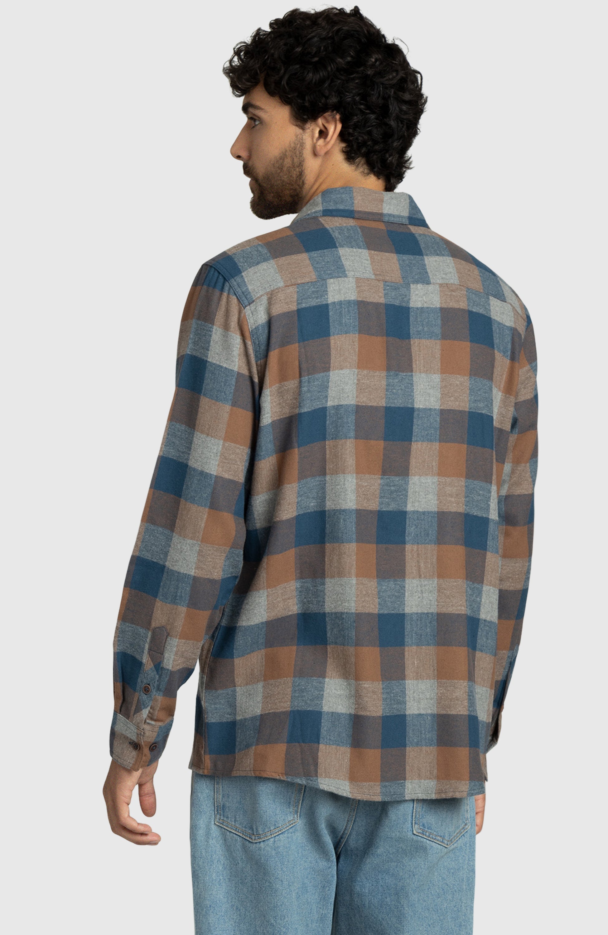 Blue Walnut Plaid Flannel Shirt