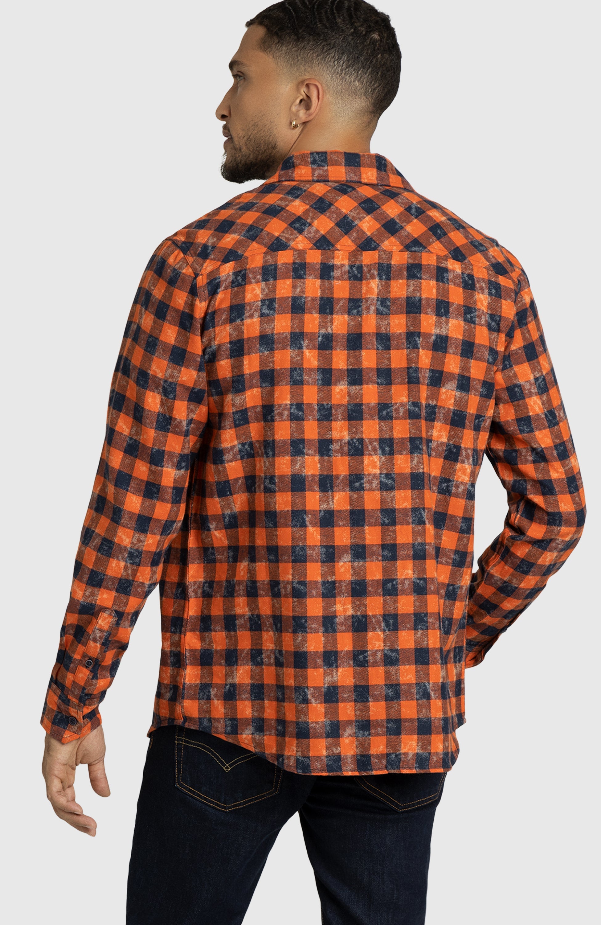Spiced Orange Plaid Shirt