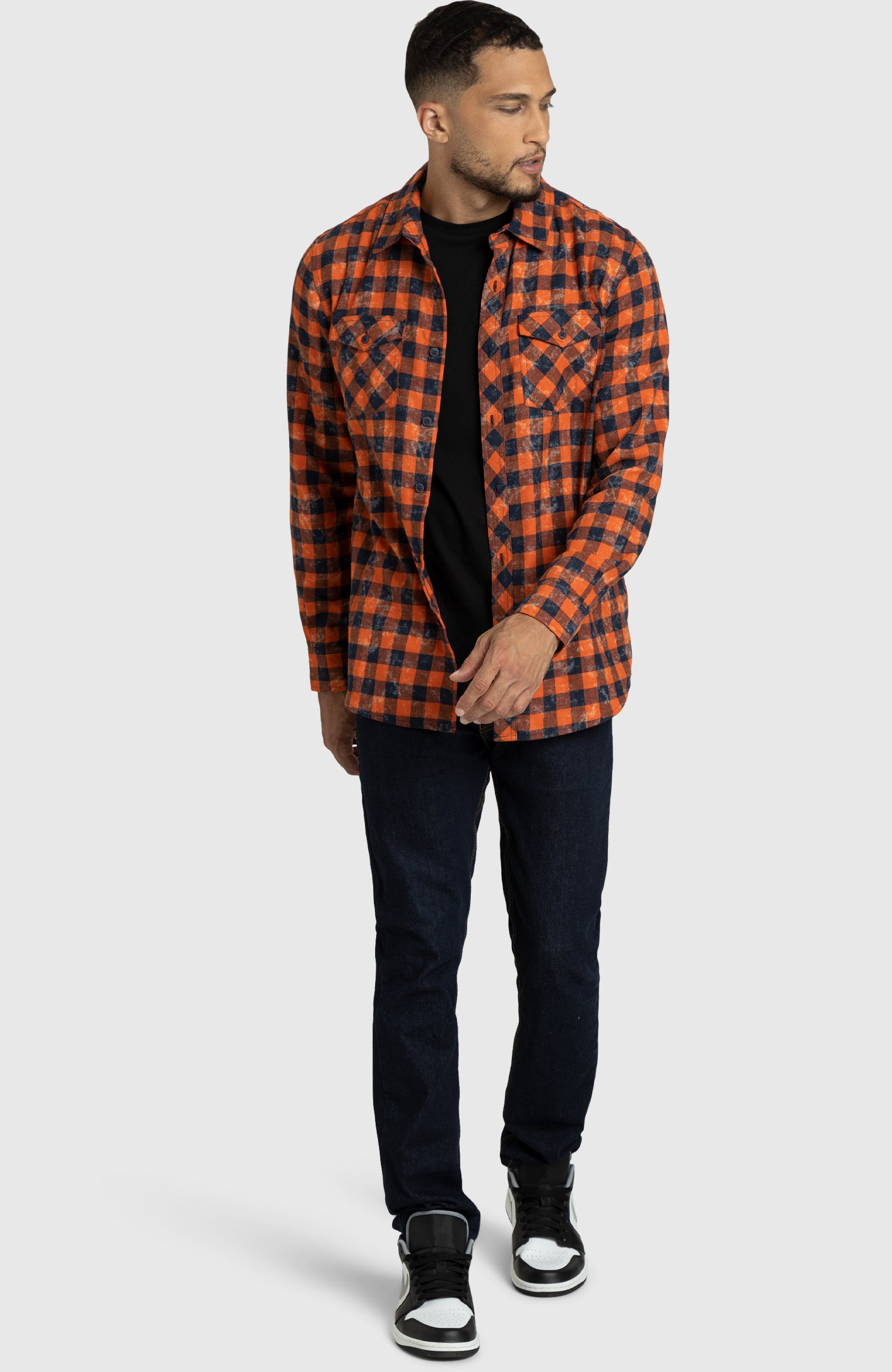 Spiced Orange Plaid Shirt