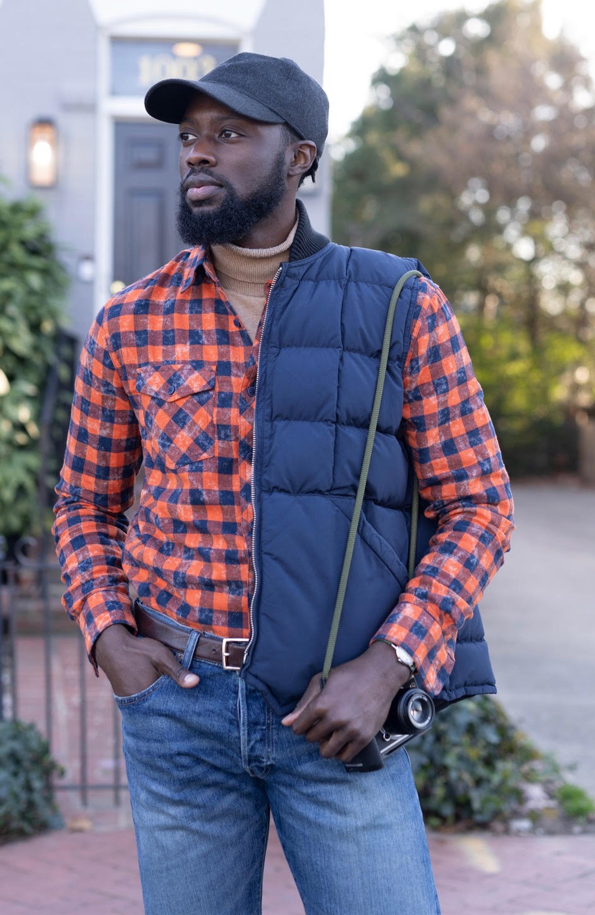 Spiced Orange Plaid Shirt
