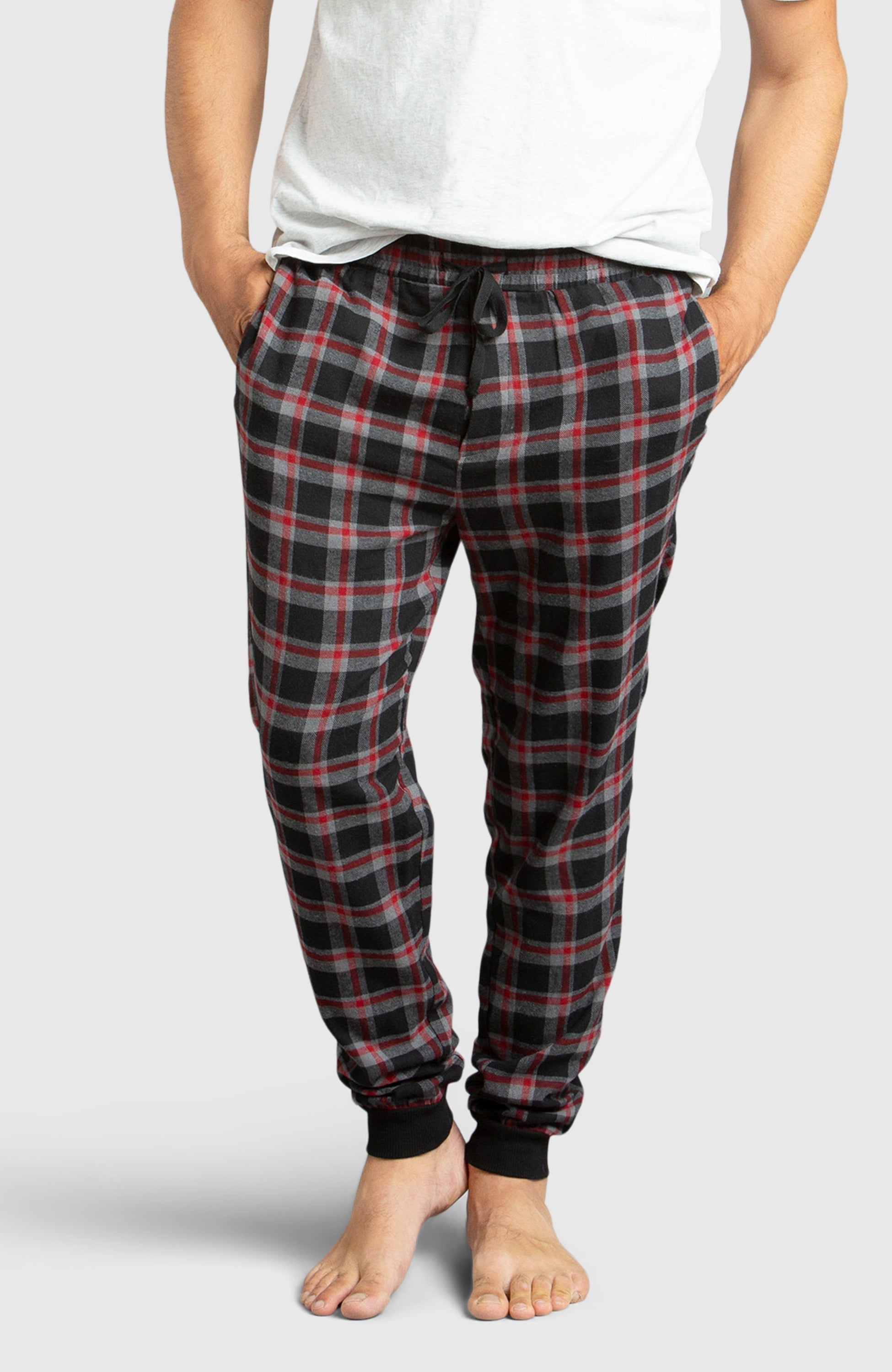 Red & Black Flannel Jogger Pajama