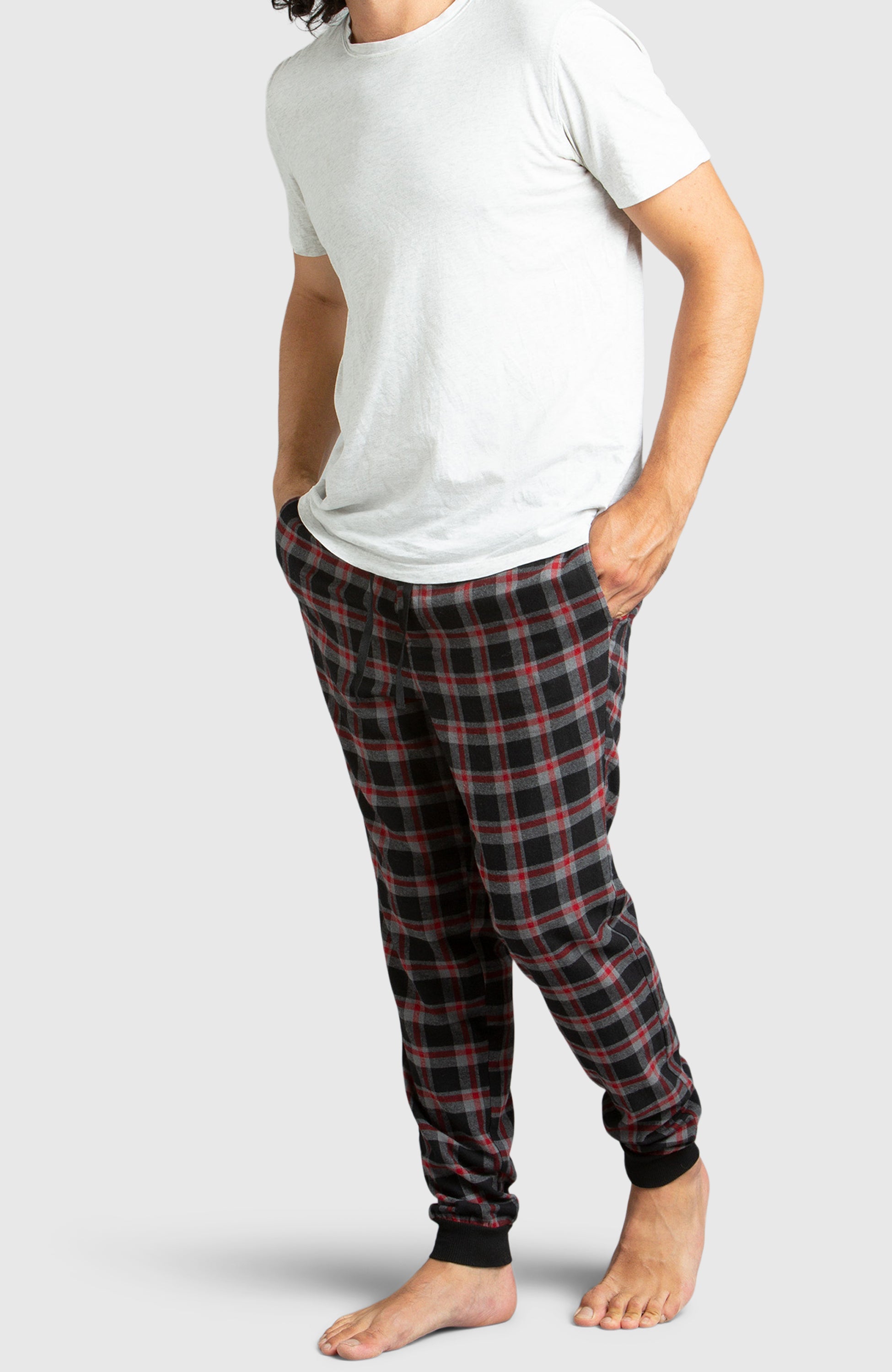 Red & Black Flannel Jogger Pajama