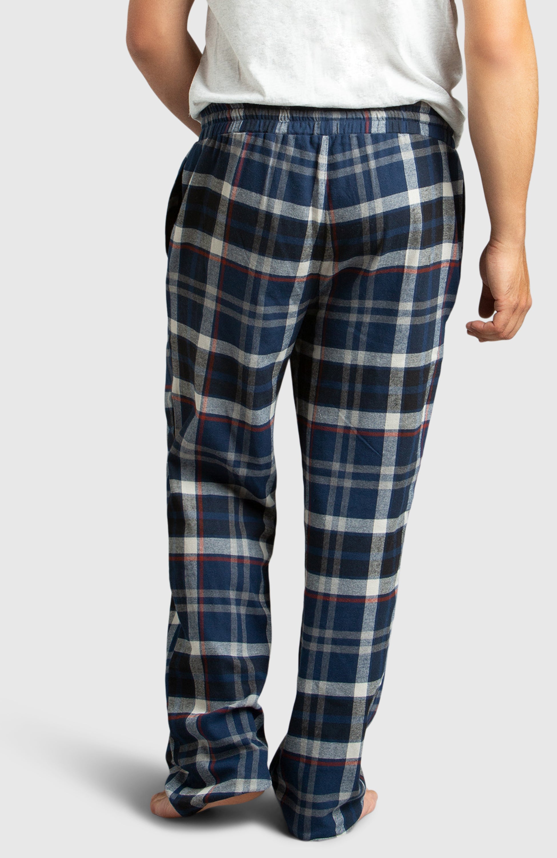 Blue & Black Flannel Plaid Pajama