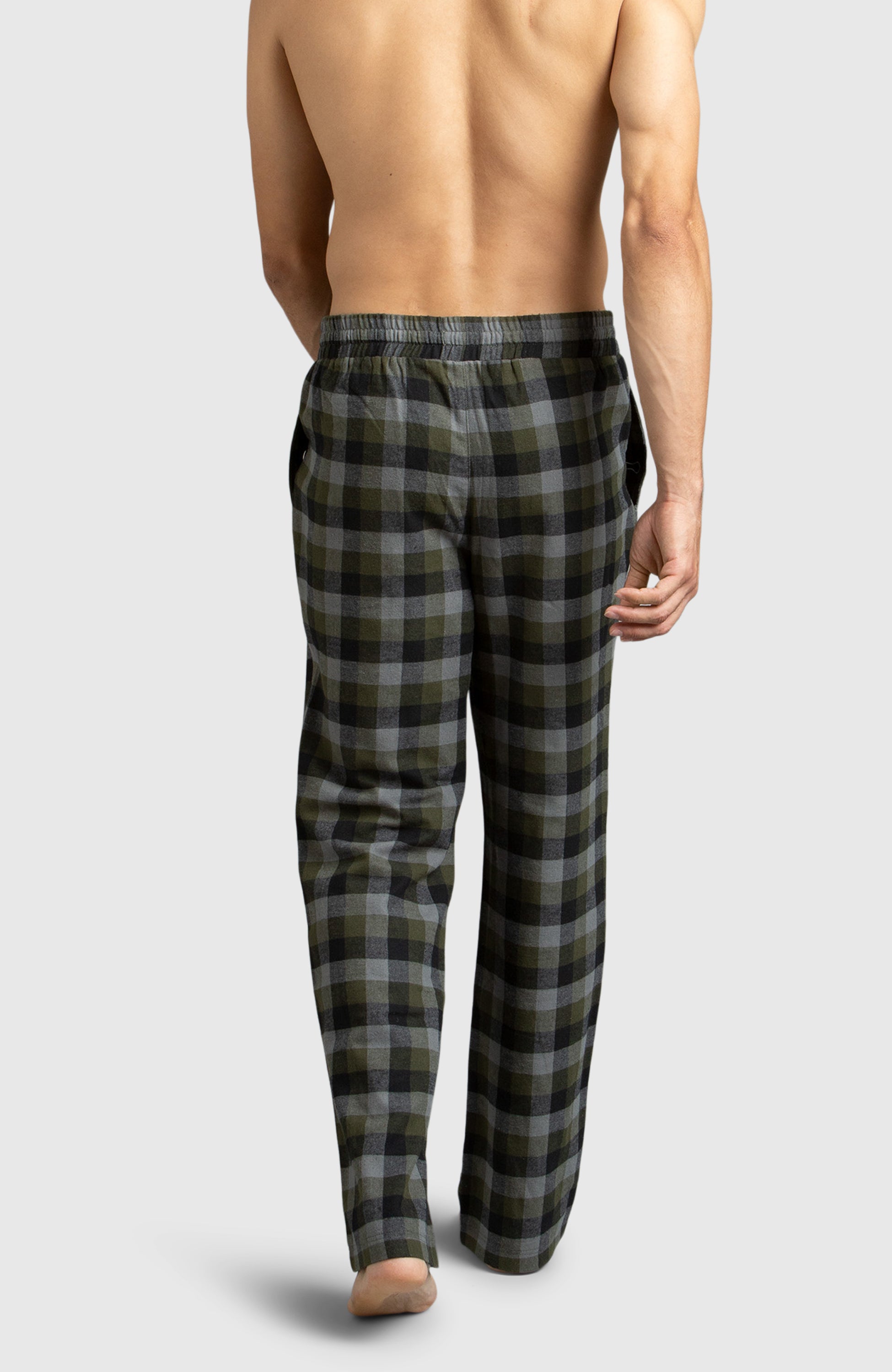 Green & Black Flannel Plaid Pajama