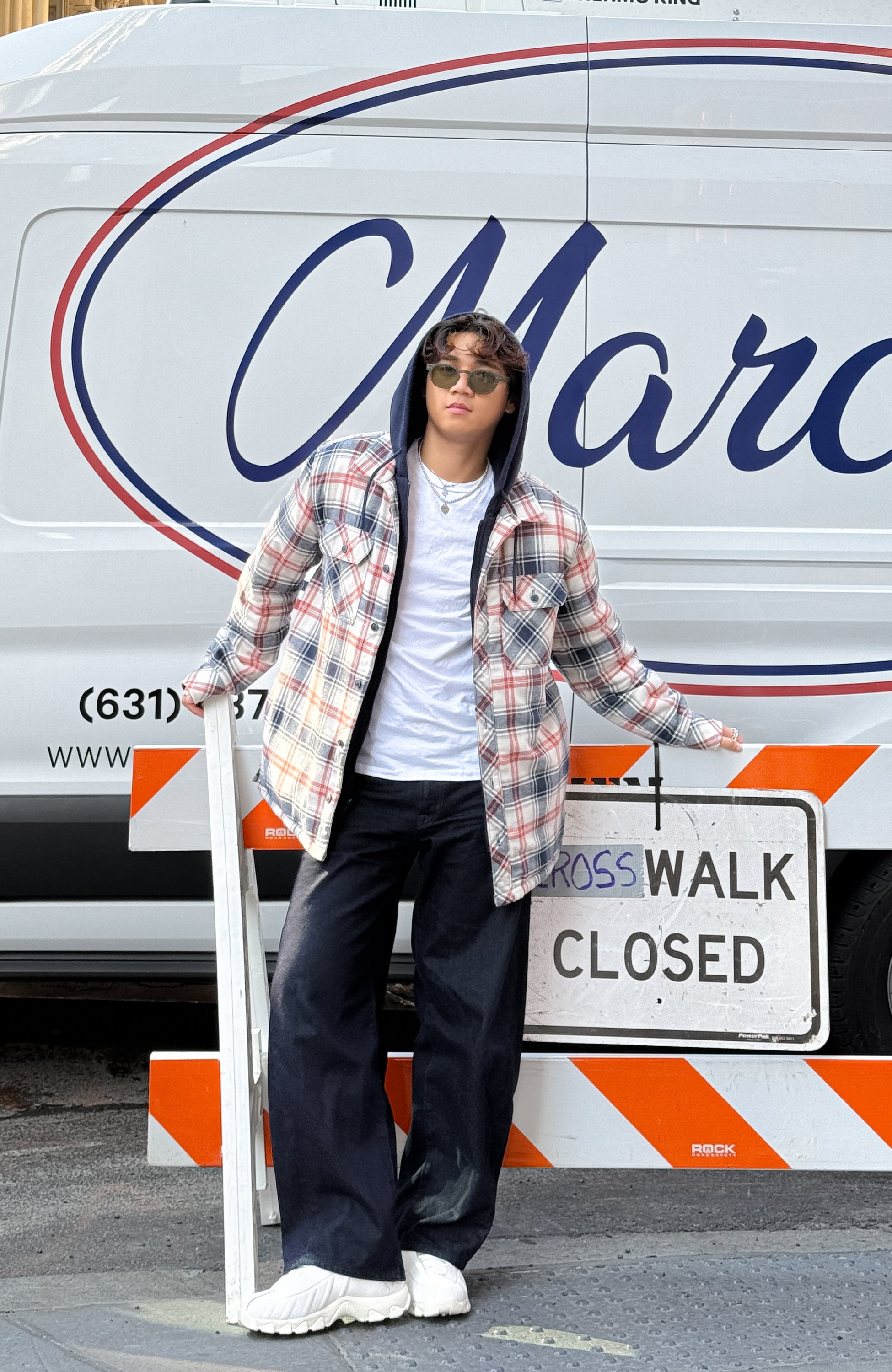 Navy Moonstruck Hooded Flannel Shirt Jacket