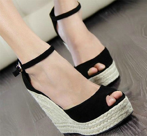 Superior QualitySummer style comfortable Bohemian Wedges Women sandals for Lady shoes high platform open toe flip flops Plus