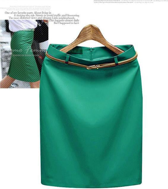 Sexy High Waist Work Slim Midi Pencil Skirt Jupe Femme Faldas Formal Saias Feminino Classic Knee Length Office Skirts Womens