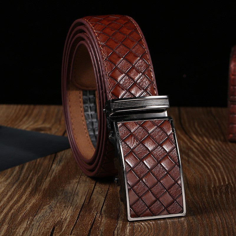 Men's Faux Leather Automatic Buckle Belts